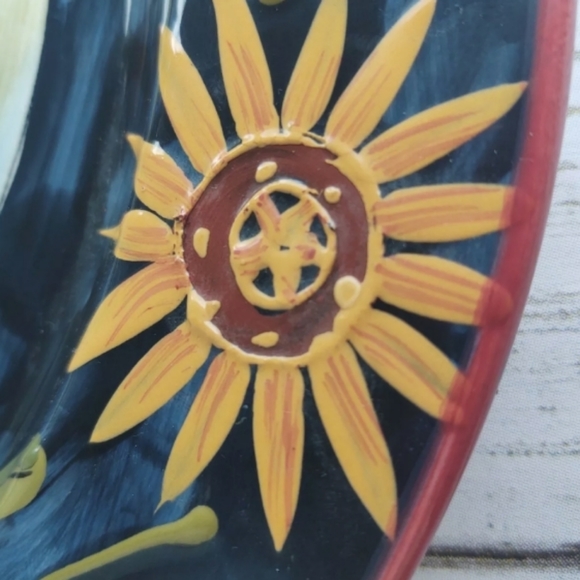 Susan Winget Rooster Sunrise Platter Plate - Picture 3 of 5